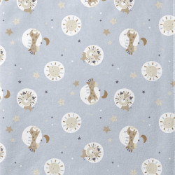 Kuschelstrick BLOUBI2 Blau / Kamel